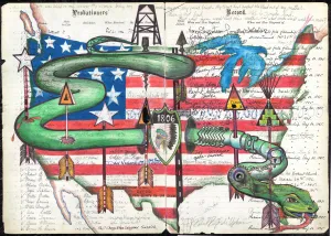 1806 Green Snake Ledger Prints