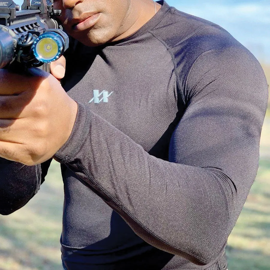 221B Tactical Maxx-Dri Silver Elite Long Sleeve Shirt Black