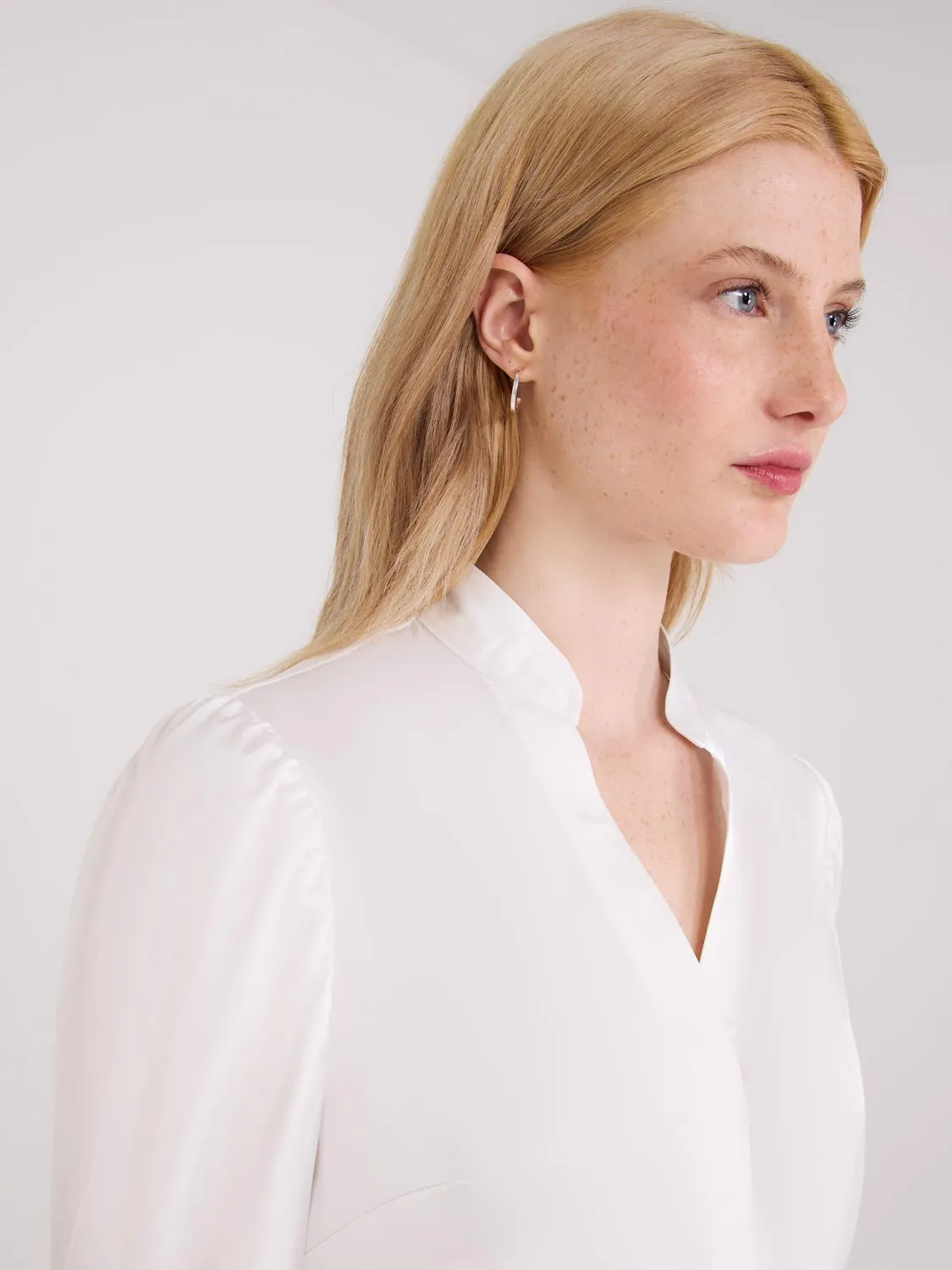 3/4 Sleeve Satin Blouse