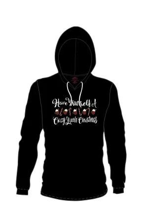 5100 - Cozy Little Christmas Lightweight Hoodie/ Black- FINAL SALE