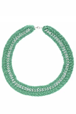 ALBERTO GALLETI ENID Green Woven Necklace