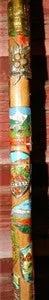 Antique Walking Stick 23 Badges Medallions Stocknagels 32 1/2 Inches Long