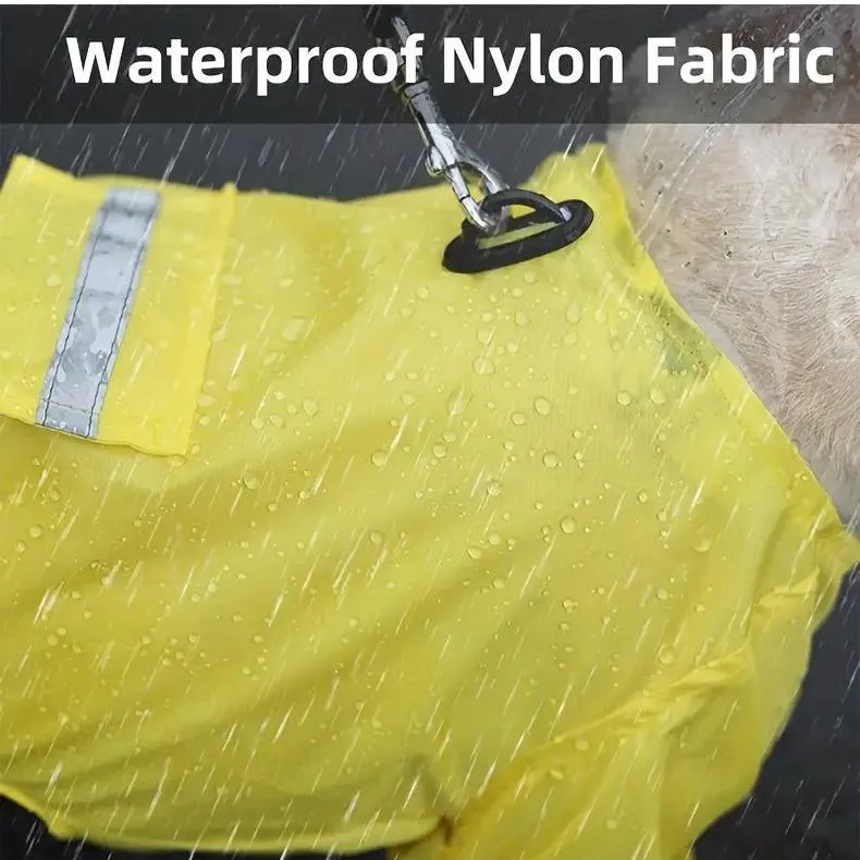 AquaTail Frenchie Raincoat with Integrated Booties and Hood