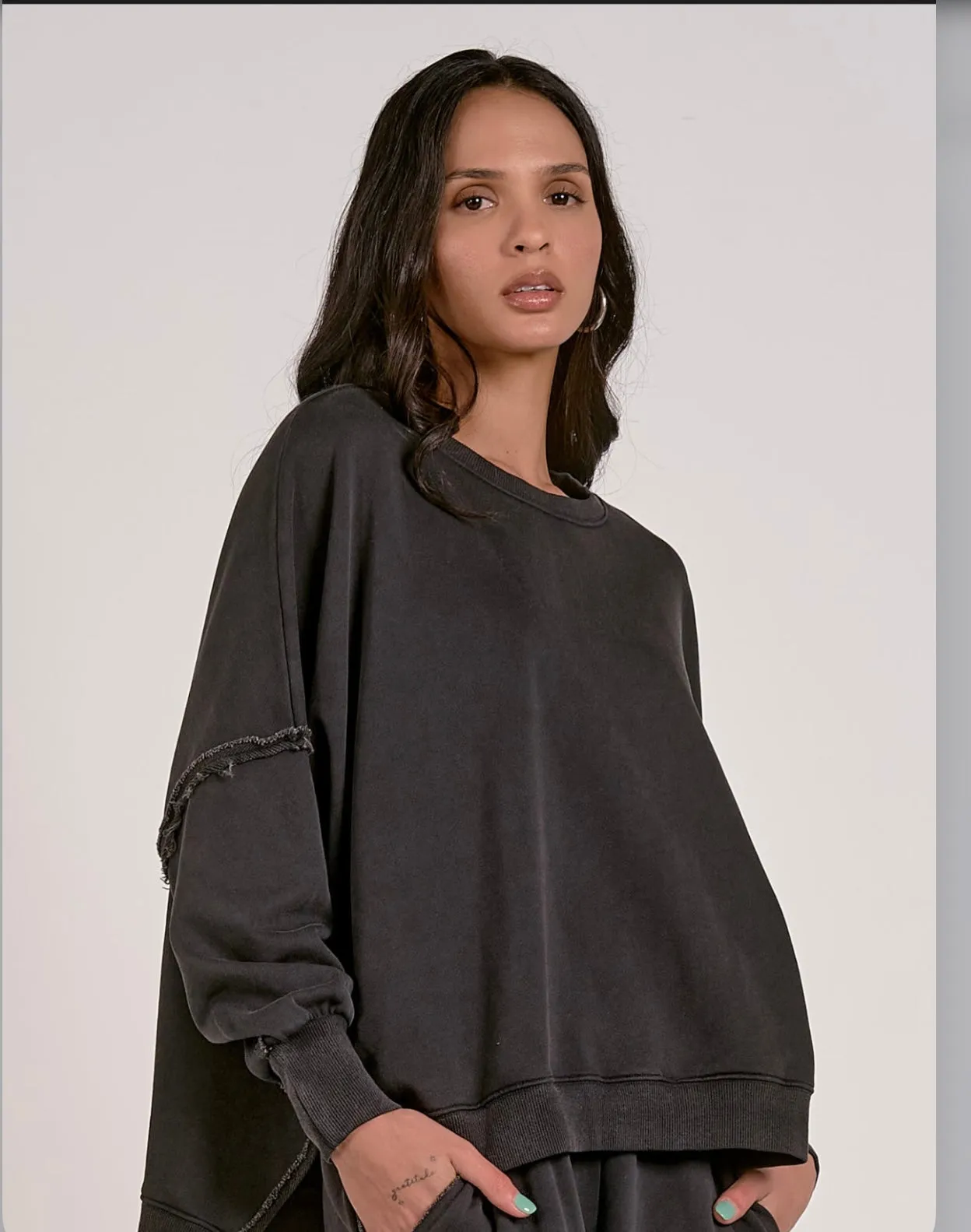 Avery Crewneck in Vintage Black~~FINAL SALE