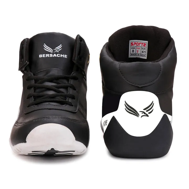 Bersache Lightweight Sports Running Shoes For Men Black-9017