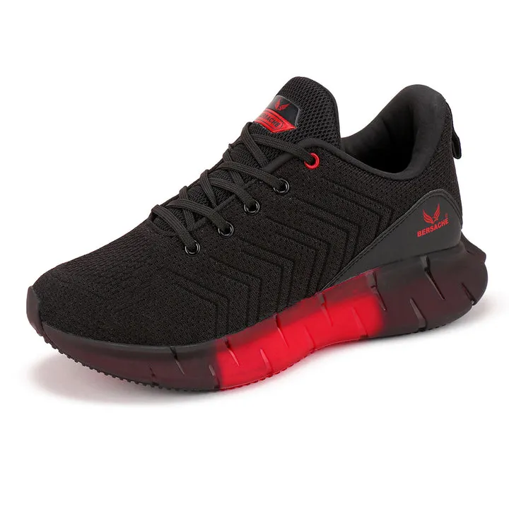 Bersache Lightweight Sports Running Shoes For Men Black-9023