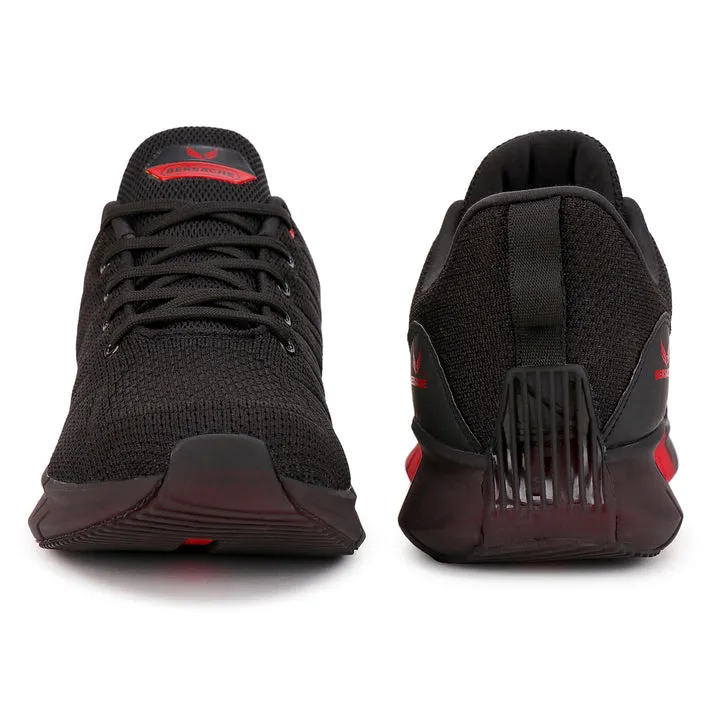 Bersache Lightweight Sports Running Shoes For Men Black-9023