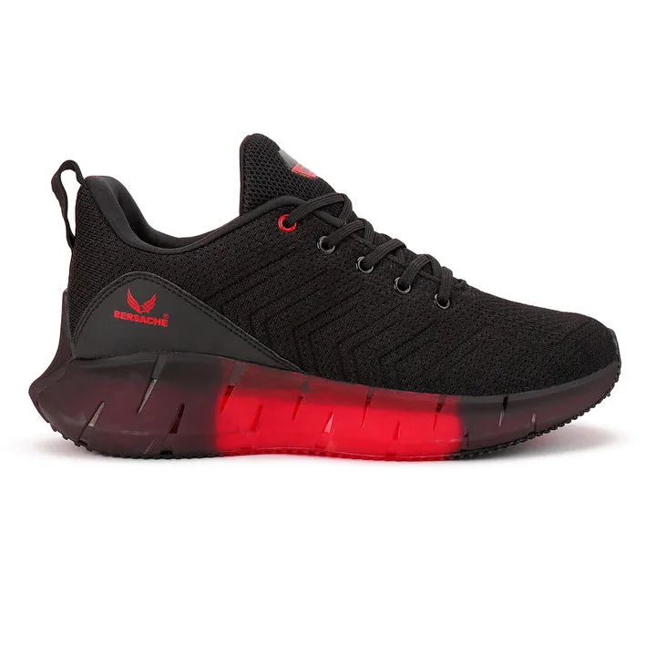 Bersache Lightweight Sports Running Shoes For Men Black-9023