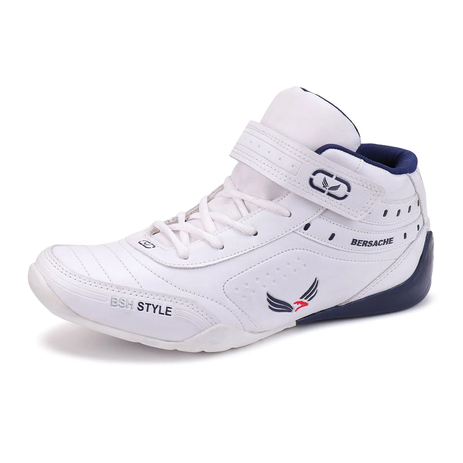 Bersache Lightweight Sports Running Shoes For Men White-9018