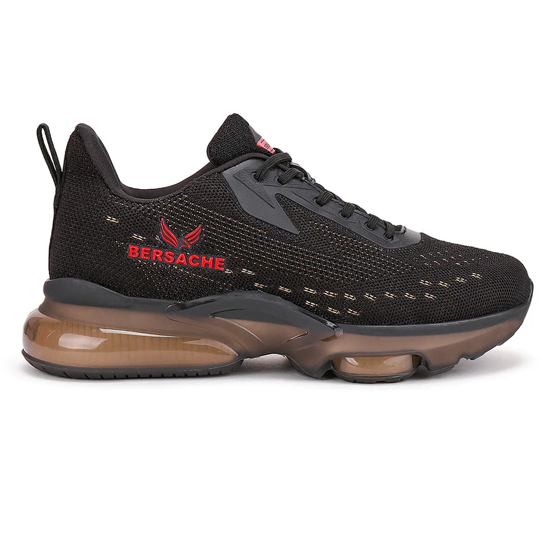Bersache Running Sports Shoes For Men  Black-9030