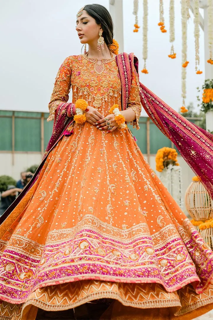 BIA BURNT ORANGE KALIDAAR - Farah Talib Aziz