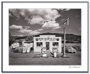Black and White Photograph, Mora Valley Oil Company, NM