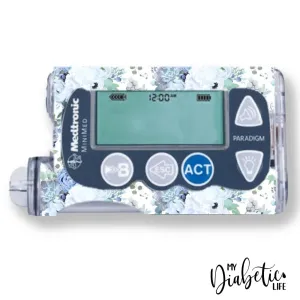 Blue Succulents - Medtronic Paradigm Series 7 Sticker