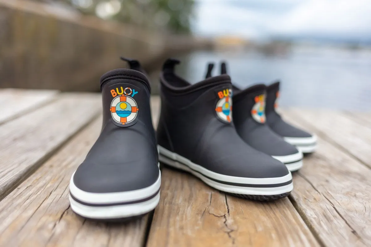 Buoy Boots Children's Deck Boot- Black (BB108)