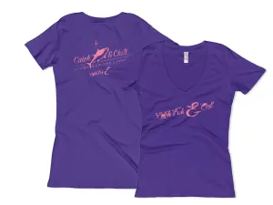 CATCH FISH & CHILL WOMEN'S VINTAGE V TEE