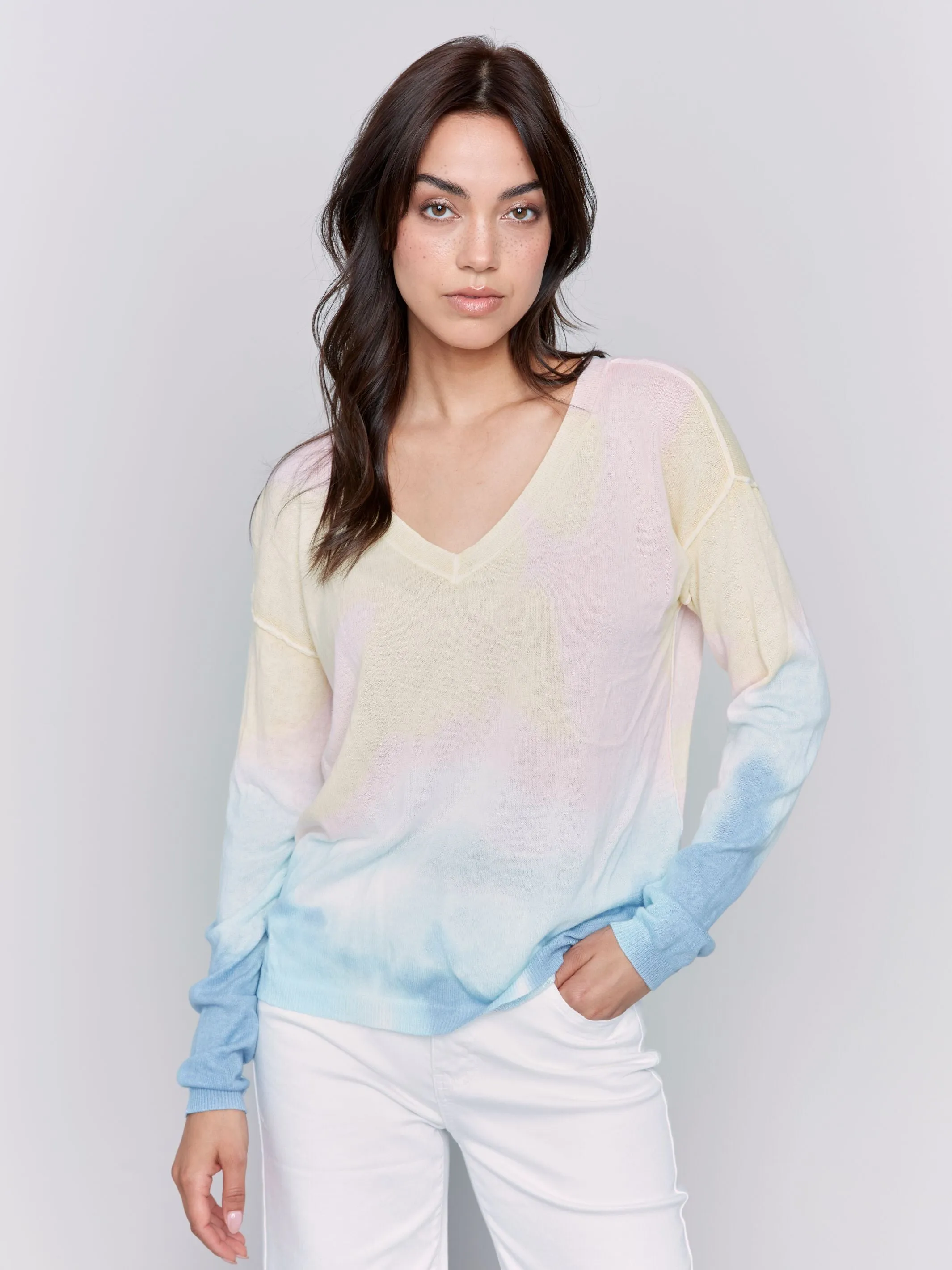 Charlie B Tie-Dye Printed Sweater