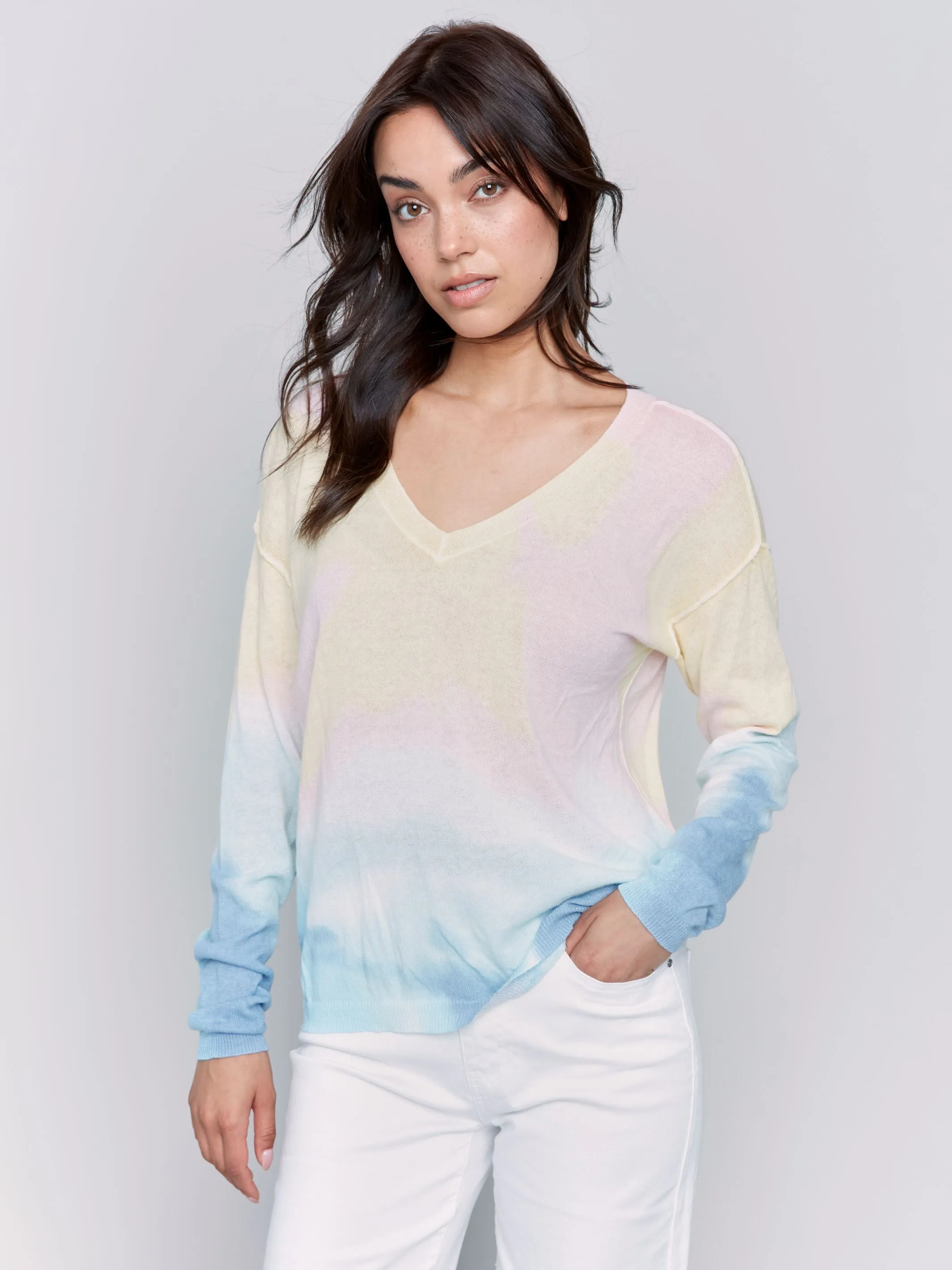 Charlie B Tie-Dye Printed Sweater