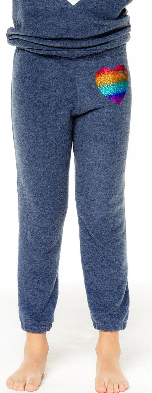 Chaser Starry Heart Love Knit Cozy Pants