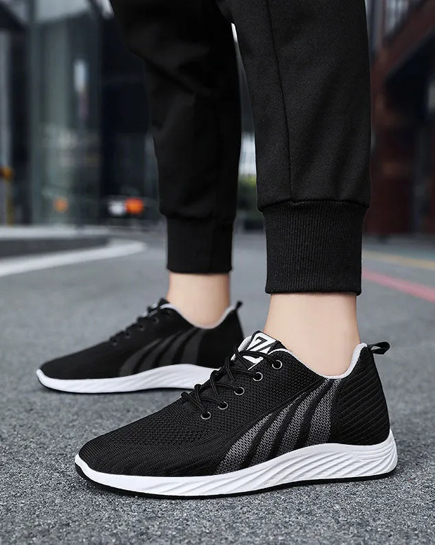 Classic Lightweight Men's Sneakers with Adjustable Features