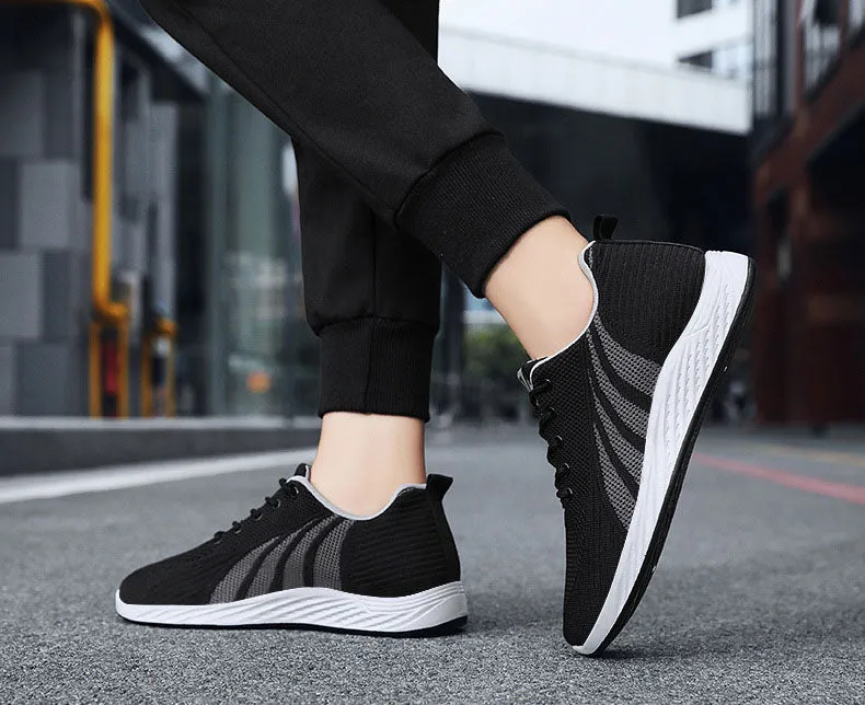 Classic Lightweight Men's Sneakers with Adjustable Features