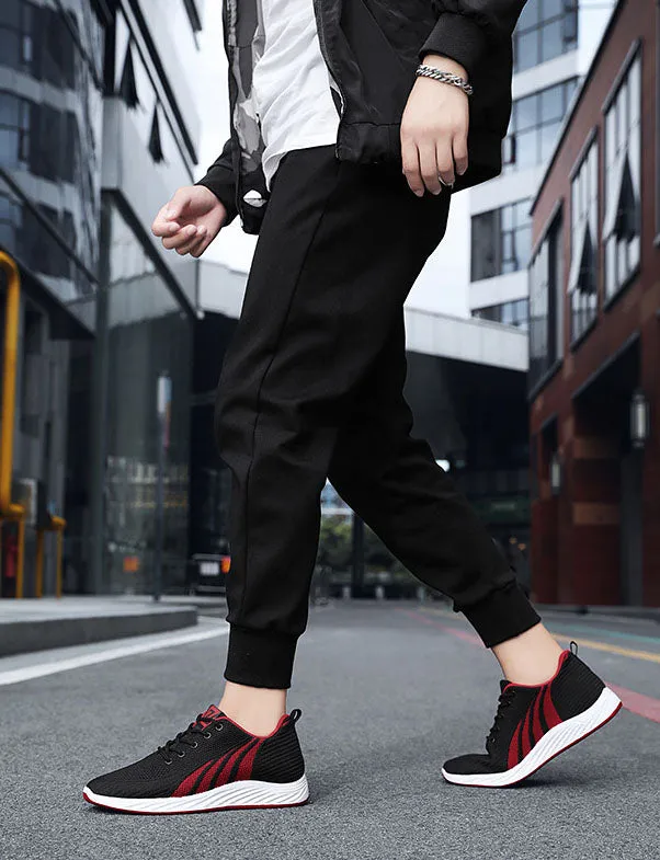 Classic Lightweight Men's Sneakers with Adjustable Features