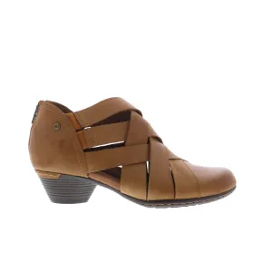 Cobb Hill Laurel Woven CI6229 Womens Brown Leather Ankle & Booties Boots