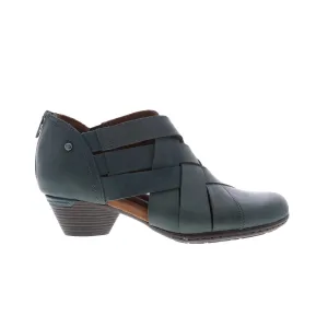 Cobb Hill Laurel Woven CI6230 Womens Blue Leather Ankle & Booties Boots