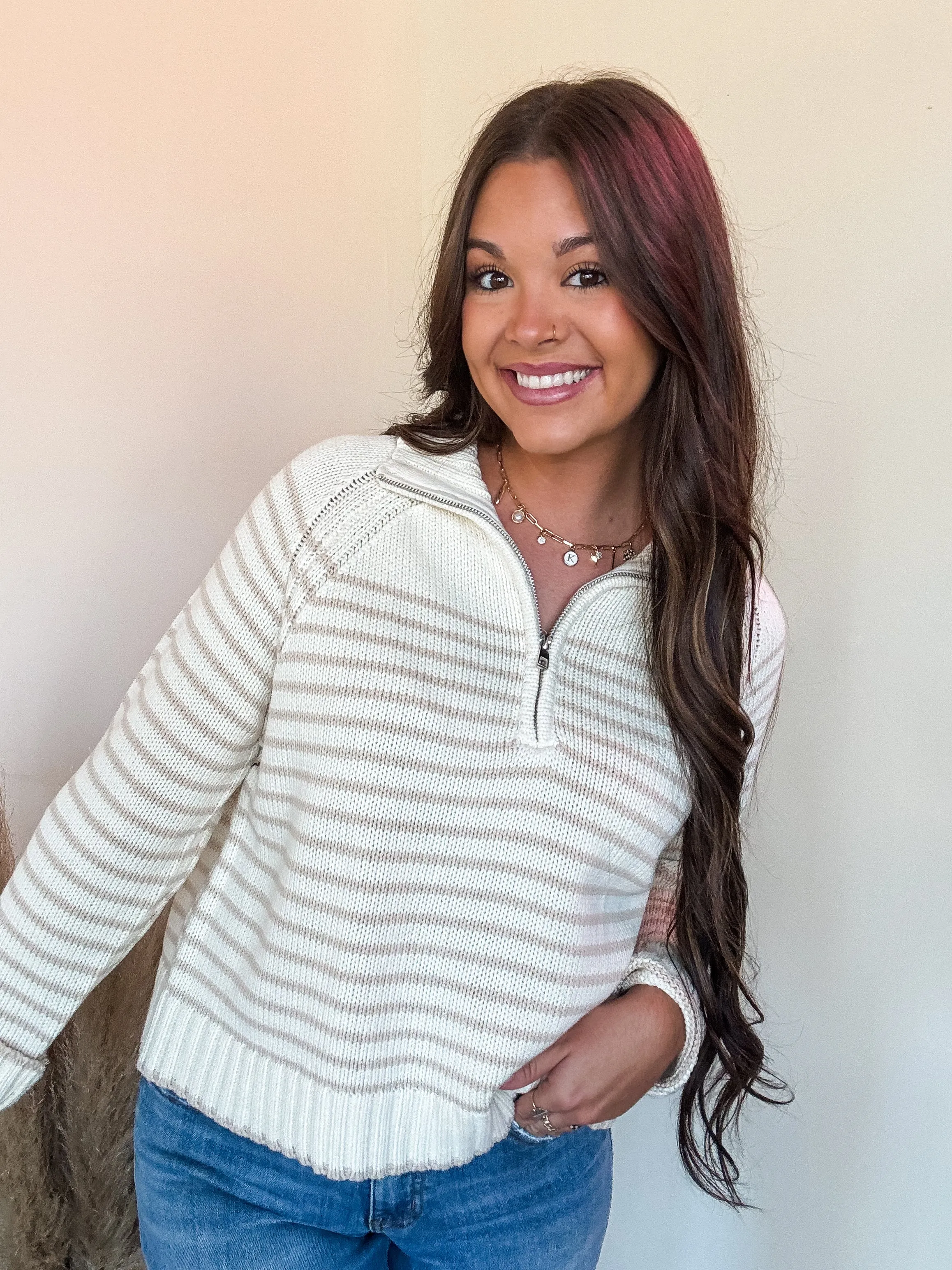 COLDER DAYS QUARTER ZIP SWEATER