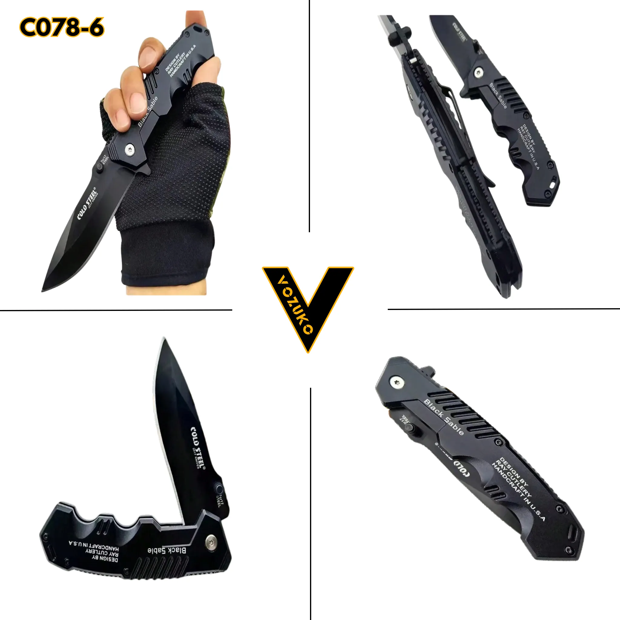 Compact Tactical Folding Knife EDC Pocket Knife with Liner Lock