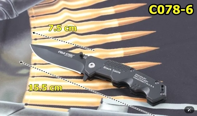 Compact Tactical Folding Knife EDC Pocket Knife with Liner Lock