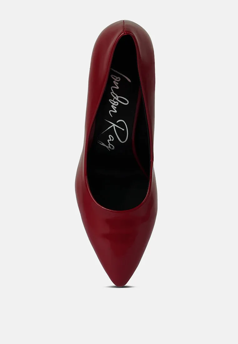 Cuddles Patent Faux Leather Platform Stiletto Pumps By Ruw