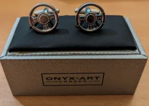 CUFFLINKS Various Designs MotorsportMerch Gift Box NEW! - CK88 Steering Wheel