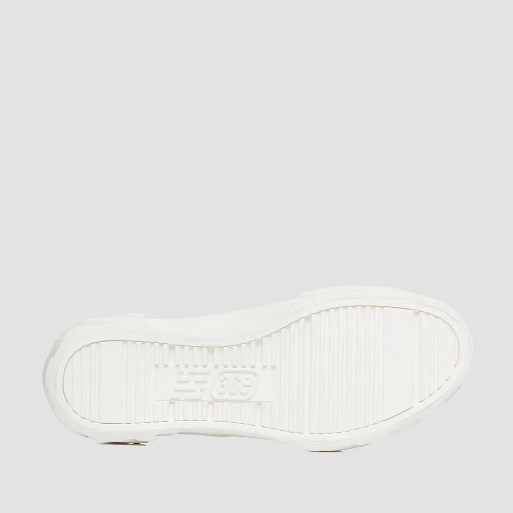 CUT Sneakers in White Carbon Coated Canvas