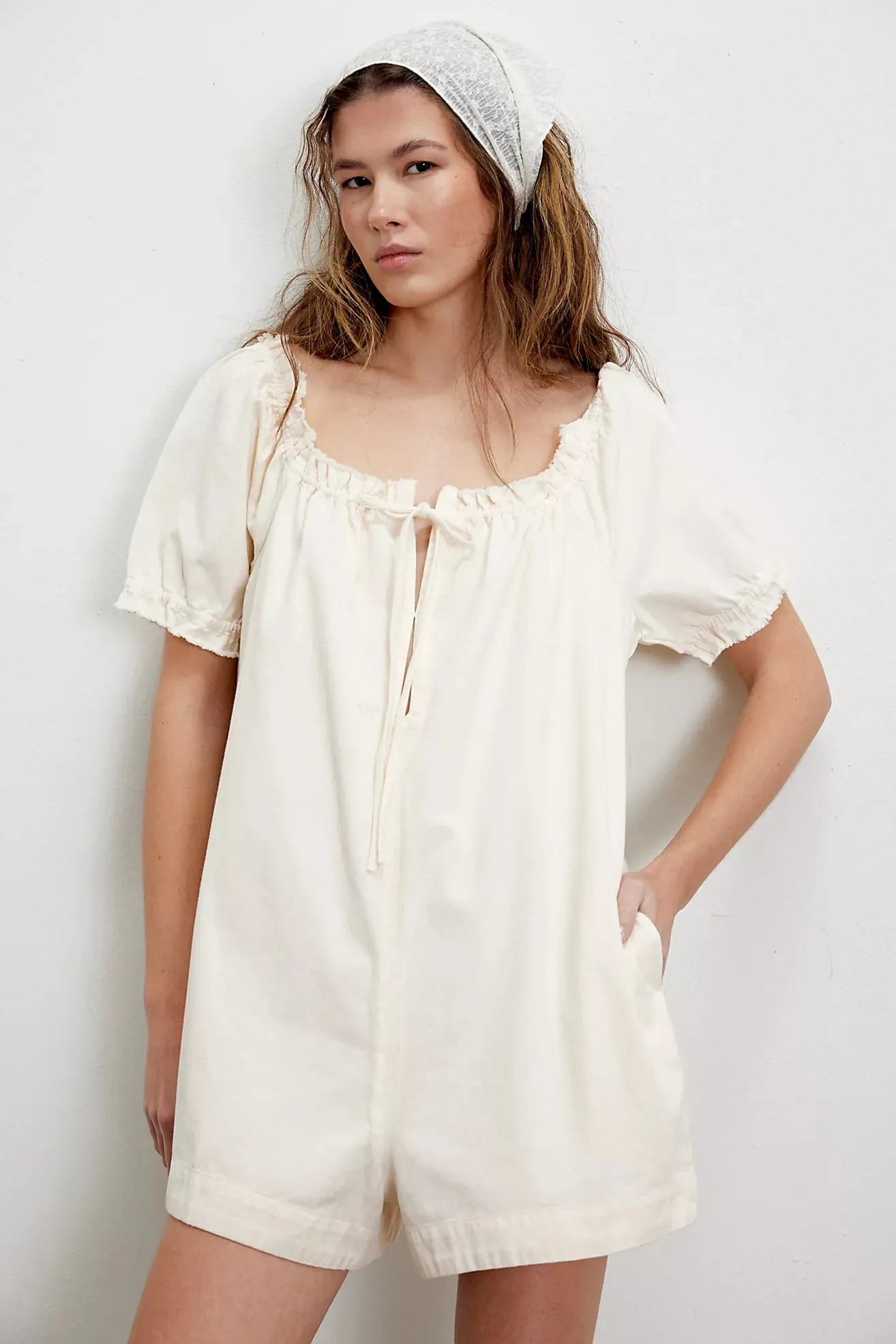 Daisy Denim Babydoll Romper