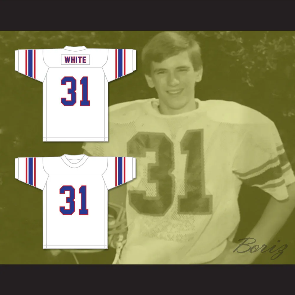 Dana White 31 High School White Football Jersey 2