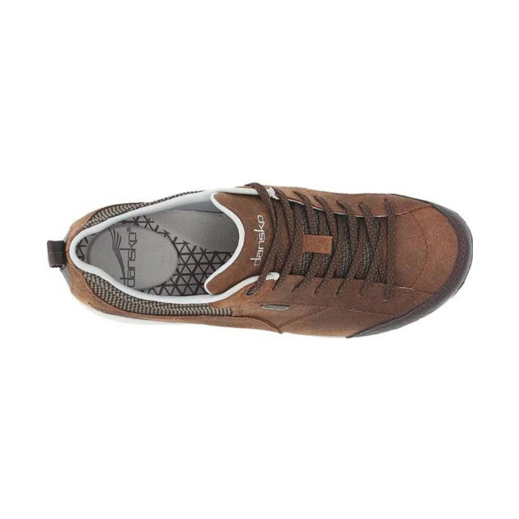 Dansko Women's Paisley Waterproof Sneaker - Brown Burnished Suede