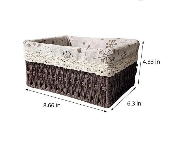 Delectable Garden Wicker Baskets (Set of 3) for organizing and storage, beautiful home decor.