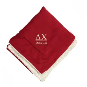 Delta Chi Sherpa Lined Blanket