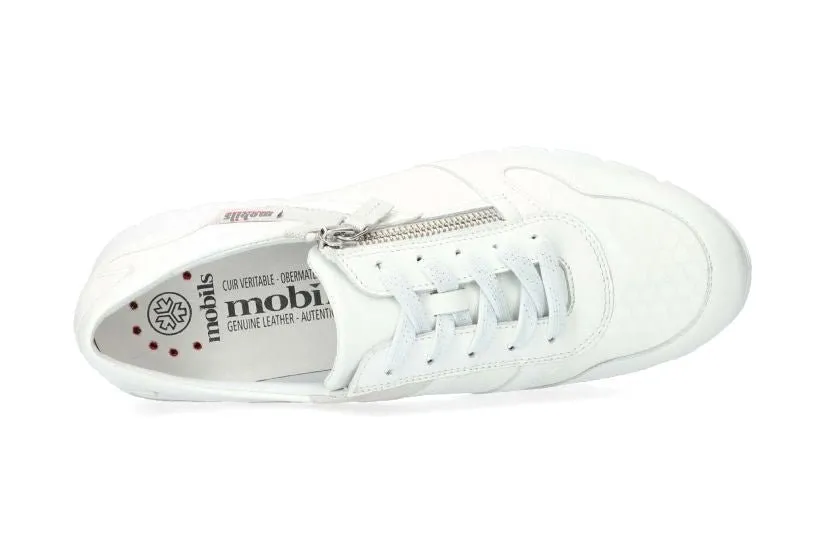 'Dyria' women's ergonomic wide fit (H) sneaker - White