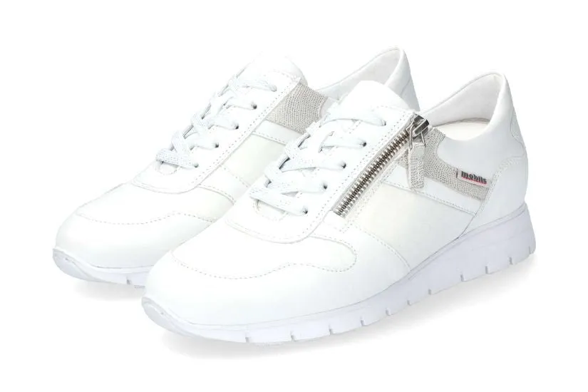 'Dyria' women's ergonomic wide fit (H) sneaker - White