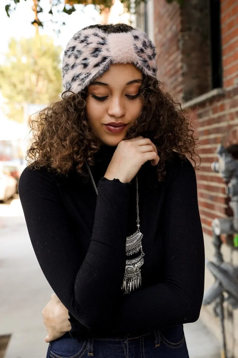 Faux Leopard Head Wrap