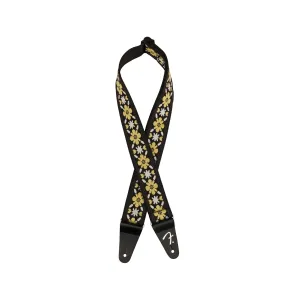 Fender Pasadena Woven Guitar Strap, Yellow Clover