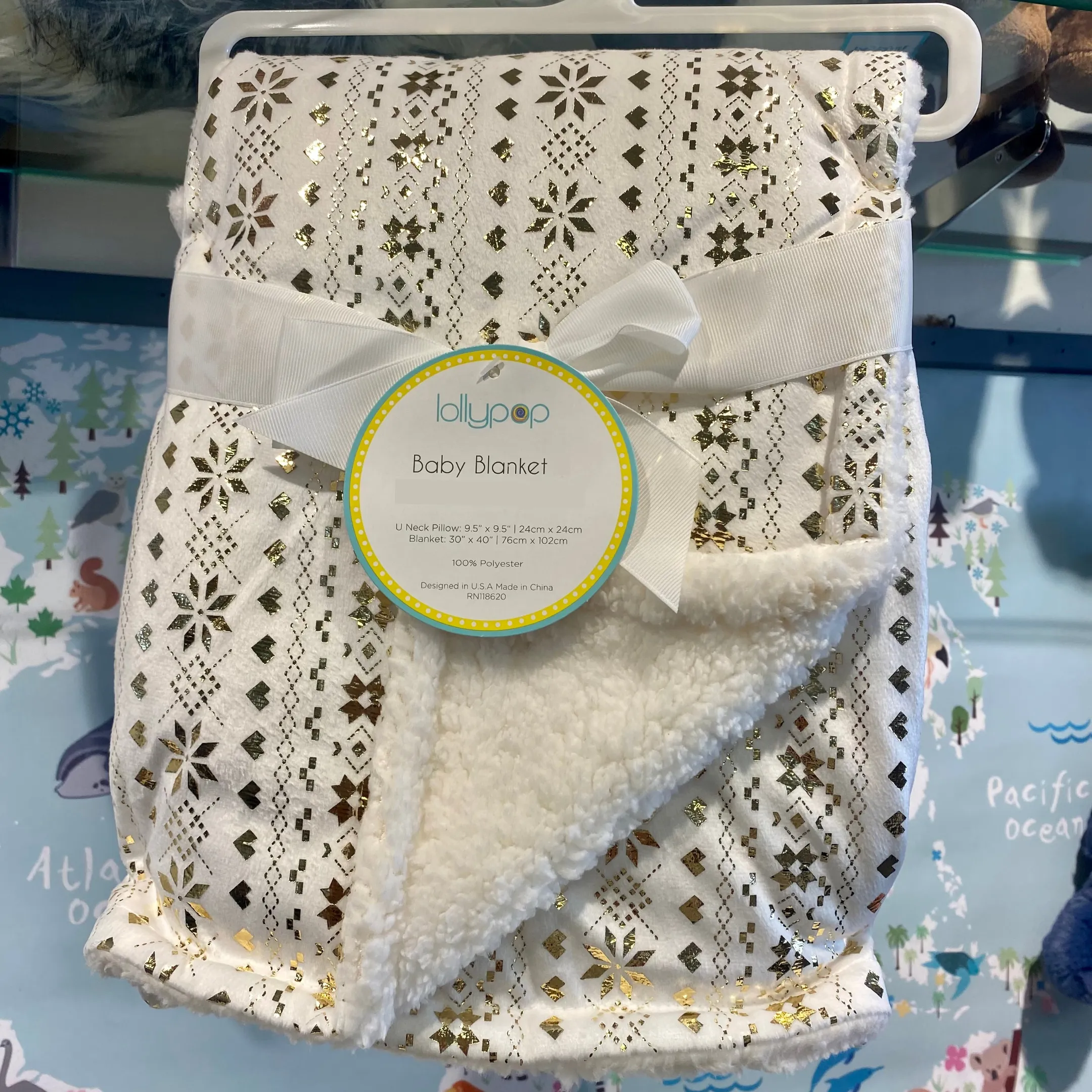 Fluffy Baby Blanket - Gold Knit Pattern