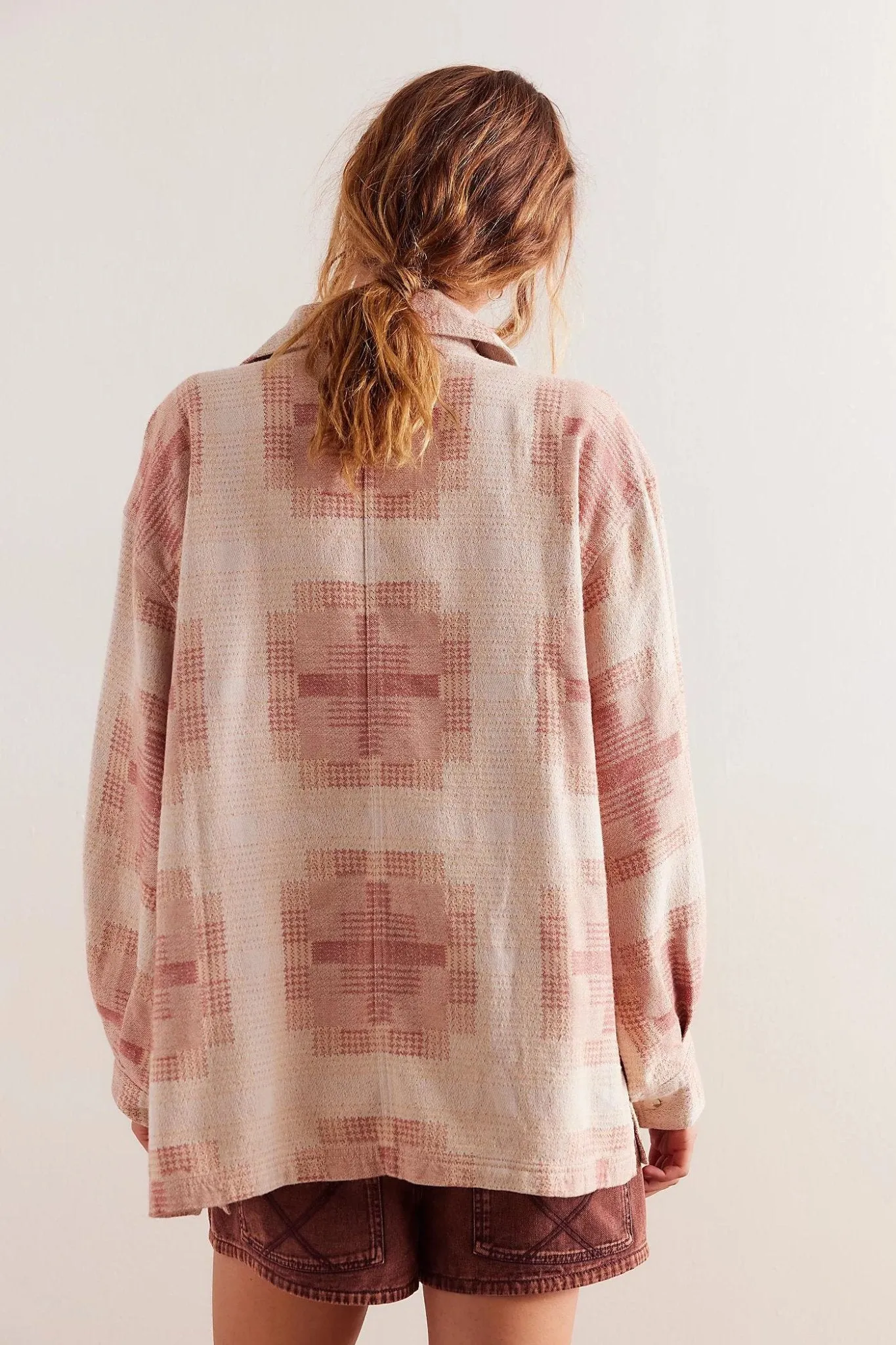 Free People: Keep It Cozy Shirt in Berry Combo