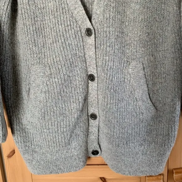 Free People Oversized Alpaca Wool Mohair Blend Gray Cardigan XS