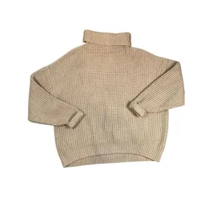 Free People Swim Too Deep Turtleneck Oversized Chunky Sweater,‎ Size Small