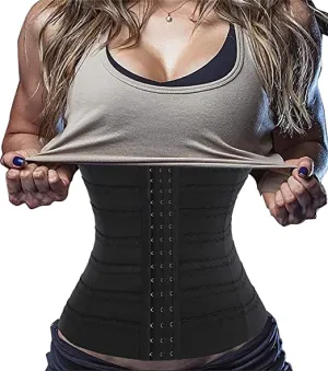 Gotoly Women Waist Trainer Corset Tummy Control Shapewear Slimming Girdle Cincher Body Shaper, Black - Size Medium