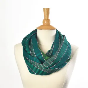 Hand Woven Infinity Scarf | Fresh Greens