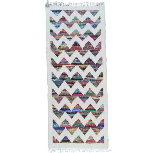 Hand-Woven Oriental Modern Sari Silk Handmade Kilim Rug (Size 2.6 X 6.4) Brrsf-1944