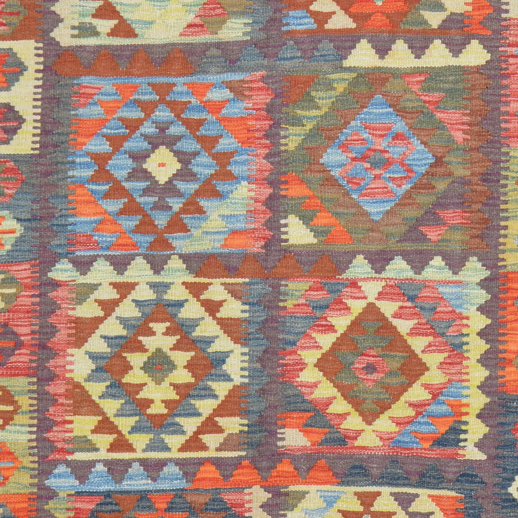 Hand-Woven Reversible Afghan Tribal Wool Handmade Rug (Exact Size4.9 X 6.7) Brral-3000